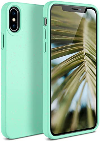 ONEFLOW Sama Sama Case kompatibel mit Apple iPhone X/iPhone XS – Nachhaltige Handyhülle aus Pflanzenfasern, Hülle biologisch abbaubar ohne Plastik, vegan und umweltfreundlich – Türkis