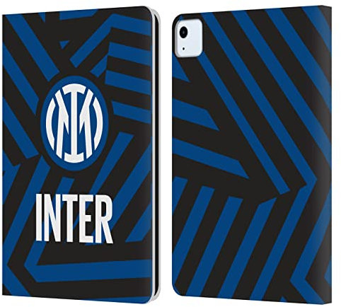 Head Case Designs Licenciado Oficialmente Inter Milan Resumen 1 Patrones Carcasa de Cuero Tipo Libro Compatible con Apple iPad Air 2020/2022