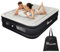 YITAHOME King Size Air Bed with Built-in Pump, Double Inflatable Air Mattress 3 Mins Quick Self-Inflation/Deflation,Portable Blow Up Bed Airbed for Guest Home Camping Travel Outdoor,Dotted,Black/Gray