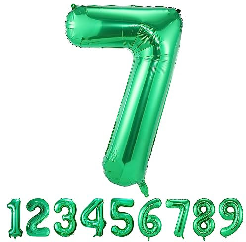 Geburtstag zahlen luftballon 7 jahre Folienballon Kindergeburtstag Deko Grün-Mädchen Junge 7 jahr 40 - 101cm Folienballon 7 jahre Geburtstags deko-fliegt mit Helium