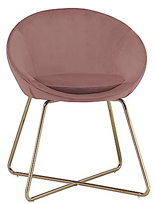 BAÏTA Arsene Sessel aus Velours, Altrosa