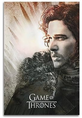 VZRSQZK Game of Thrones Jon Snow Poster, dekoratives Gemälde, Leinwand-Wandposter und Kunstdruck, modernes Familienschlafzimmer-Dekor-Poster, 40 x 60 cm