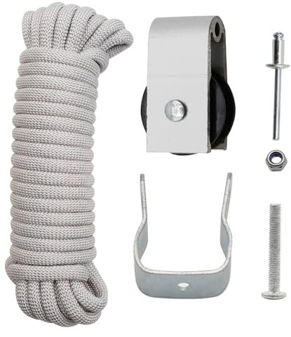 Extension Ladder Rope & Pulley Kit, Replacement for Werner Aluminum and Fiberglass Extension ladders, Replacement for Werner 31-12 Pulley Assembly, Replacement for AC30-2 Extension Ladder Rope