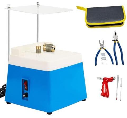 QJJML Esmeriladora De Vidrio, Esmeriladora Profesional De Vidrieras, con 5/8 Y 1 De Diamante De Molienda Y Bafle, 4200rpm Mini DIY Kit De Herramientas De Molienda,A