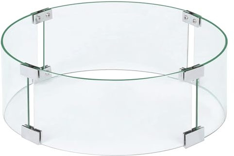 Ciao Stilista Windschutz für Feuerstelle, 43,2 x 43,2 x 15,2 cm, gehärtetes Glas, Feuerstelle und Outdoor-Kamin-Teil