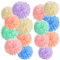 SUNBEAUTY Pastel Pom Poms - 15 Pcs Party Decorations Tissue Pom Poms for Wedding Table Decoration Birthday Baby Shower Decorations Prom Garden Boho Bridal Showers