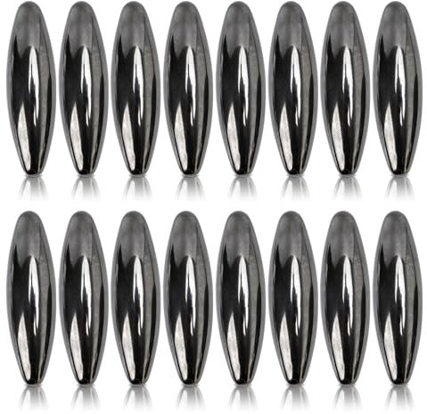 Abydada 16 Stück Magnet-Ovale, Magnetspielzeug, Schreibtischspielzeug, Ferritmagnet-Set, Schwarz
