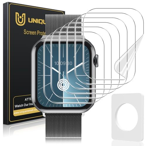 UniqueMe für Apple Watch 46 mm Schutzfolie - 6 Stück Flexible TPU Folie, Maximale Abdeckung Selbstheilung Displayschutz Folie für iWatch Series 10 46 mm