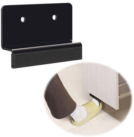 Cathyeen Cabinet Foot Pull, Foot Pull for Trash Cabinet Drawer, Touchless Hands-Free Mounting Foot Handles Door Opener Tool for Pull Out Trash Can Under Cabinet, Kitchen Under Sink Trash Can (Black)