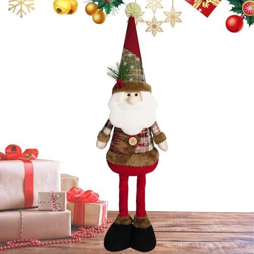 Decorazione di Babbo Natale – Decorazione natalizia in piedi con gambe estendibili – Piazze per porta di casa, divano, , camera da letto, soggiorno