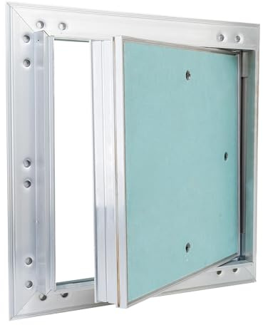 SYSTERM Revisionsklappe 600x600mm Gipskarton 25mm KRAL15/2 Revisionstür Revision Wartungstür Wartung Reinigungsklappe Wartungsöffnung mit Aluminium-Rahmen Feuchtraumgeeignet Trockenbau (Grün, 60x60)