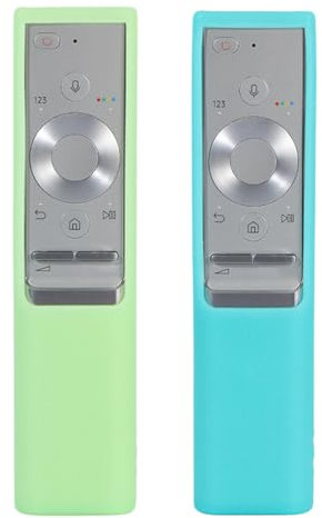 CULEO Paquete de 2 fundas protectoras de silicona para control remoto, antideslizantes, con cordón.