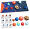 SOPOTUTU 1piece Solar System Puzzle for Boys and Girls Educational Wooden Planet Jigsaw Safe and Engaging Space Learning Toy for Preschoolers for Astronomy Enthusiasts