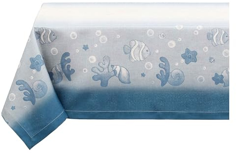 THUN Tovaglia antimacchia, 100% poliestere, Collezione Mare da Amare, 150 x 200 cm