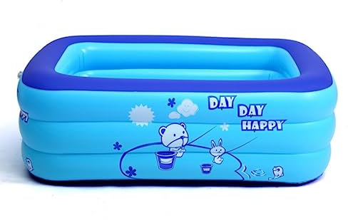 OUYUE Piscine Gonflable Piscine Familiale Gonflable Pataugeoire Rectangulaire Piscines Adultes Gonflables Centre De Natation Piscine pour Jardin(180 * 130 * 63cm)