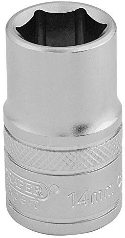 Draper 16604 1/2 Square Drive 6 Point Socket, 14mm Size , Blue