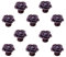 Fleur Rose Poignée de porte en céramique Commode Armoire de cuisine Placard Tiroir Poignées Lot de 10 pack,Violet
