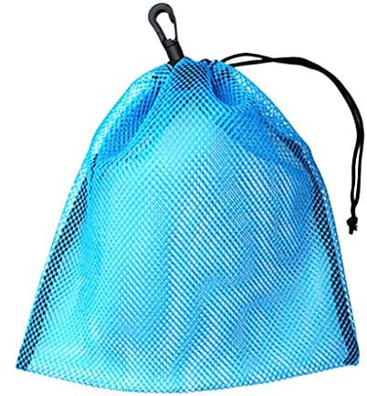 Unbekannt Sharplace Ballnetz Mesh Tragetasche mit Karabinerhaken für Tennisbälle Golfbälle Tischtennisbälle, 24 x 24 cm, Blau