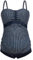Herzmutter Tankini de Grossesse - Maillot de Bain de Maternité - Tankini de Maternité - Maillot de Bain pour Femmes Enceintes - Protection UV - 2 Pièces - 7000 (L, Bleu-Points)