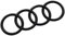 Audi 83A071802 Zeichen Heckklappe Ringe Black Edition Emblem Blackline Logo Schwarz