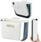 Hanging Kitchen Waste Bin Small Trash Can Foldable Plastic Dustbin Portable Cabinet Rubbish Bin Wall Mounted Garbage Trash Bin for Kitchen Cupboard Door Bathroom Bedroom Office Car Dorm (White)