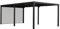 Habrita Pergola bioclimatique 360x598 avec rideau gris clair surf de protection 21,52 m2 per36r60bi