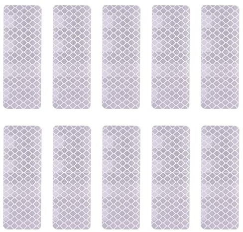 ETOPARS 10 X Warnung Reflektierende Aufkleber Reflektoren Fahrrad Leuchtaufkleber Reflektor Band Fahrradaufkleber Wasserdichtes Klebeband Motorrad
