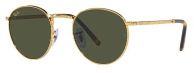 Ray-Ban Unisex 0rb3637 Sonnenbrille, Legend Gold/Grün, 53 mm