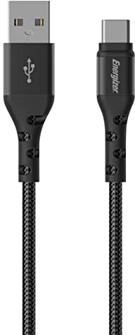 Energizer USB-A/USB-C Kabel, verstärkt, 2 m, Schwarz geflochten