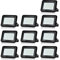 Yakimz LED Strahler Außen, 10x30W LED Fluter Scheinwerfer, Wasserdicht IP66, LED Wandbeleuchtung Flutlicht 230V, Superhell Kaltweiß Außenstrahler 2550LM 6000K Fluter Beleuchtung Außenlampe