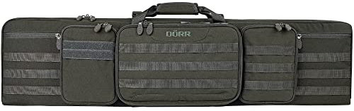 DÖRR Gewehrtasche Protac - 108 x 27 x 6cm - Abschließbar - zur sicheren Fixierung & Transport Ihrer Langwaffe, Kurzwaffe, Munition, Magazine (Jacquard Oliv)
