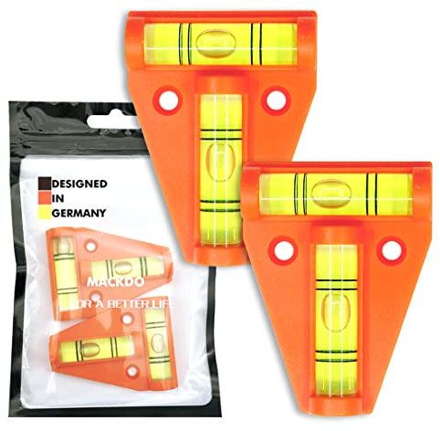 MACKDO Petit niveau à bulle pour caravane, mini niveleur de caravane, calibreur en forme de T, nivellement de gadgets de camping-car, mini niveau à bulle pour niveler le camping-car