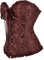 Hengzhifeng Corset Party Mujer Talla Grande Corsés y Bustiers Burlesque (EUR 30-32,Marrón)