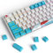 Ussixchare PBT Double Shot 104 Tasten, Tastenkappen, OEM-Profil, Tastenkappen-Set für 61/87/104 Cherry Gateron MX Schalter, benutzerdefiniert, mechanische Tastatur (Sea)
