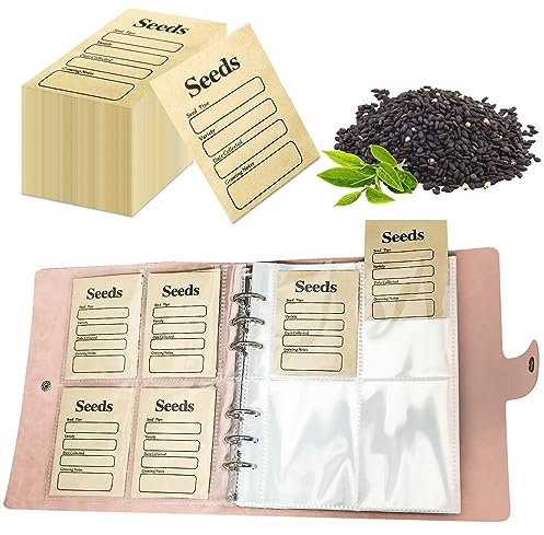 101 pièces Seed Storage Organizers organisateurs de stockage de graines, enveloppes de graines refermables et auto-scellantes, boîte de rangement de paquets de graines