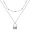 J.MUEN Collana Donna Argento 925 Collana Lucchetto con Scatola Regalo-Natale Festa della Mamma Regalo di compleanno per mamma moglie fidanzata