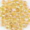 6mm 50pcs Round Shape Upscale Loose Bead Flat Round Glass Ball for Bracelet Necklace Fashion Jewelry DIY-Gold Champagne