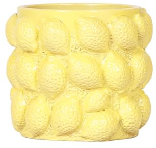 Übertopf Freche Früchte - Gelb - Zitrone - passend für 9cm Pflanztöpfe