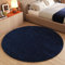 TAPISO Essence Teppich Rund Dunkelblau Marineblau Hochflor Langflor Shaggy Einfarbig Schlafzimmer Wohnzimmer Kinderzimmer ÖKO-TEX 120 x 120 cm