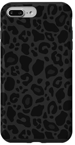 iPhone 7 Plus/8 Plus Case Black Leopard Print Cool Aesthetic Boys Girls Gift Case