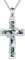 YFN Sonnenblume Kreuz Halskette Sterling Silber Katze Kreuz Anhänger Abalone Shell Schmuck Religiöse christliche Taufe Geschenke für Sie Damen Mädchen