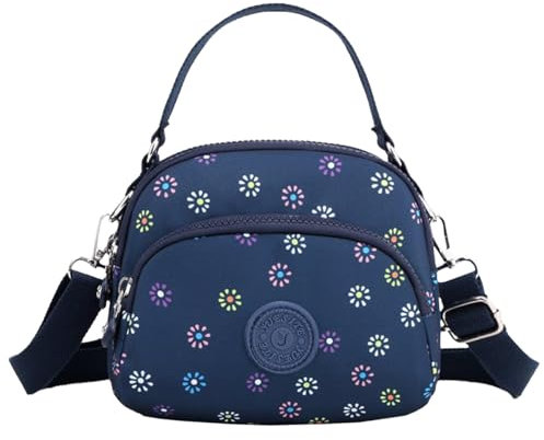 FAVORTALK Handtasche Damen Klein Crossbody Bag - Wasserdicht Messenger Taschen Leichte Nylon Umhängetasche mit mehreren Taschen für Einkaufen Wandern Täglichen Gebrauch - DJB00309