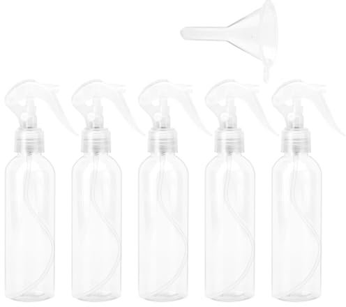 APOMOONS 5 Pcs 200ml Water Spray Bottles, Empty Plant Mister Spray Bottle Misting Clear Spray Bottles Fine Mist Spray Bottle Gardening Cleaning Hair Sprayer for Travel Beauty Cleaning Gardening