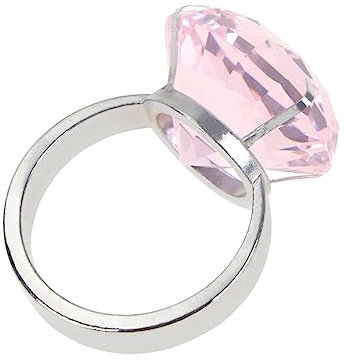 Mikinona Einzigartiger Serviettenringhalter aus Kristallglas rosa Serviettenschnalle Ringpolster Elegante Tischdekoration für Hochzeiten und Partys