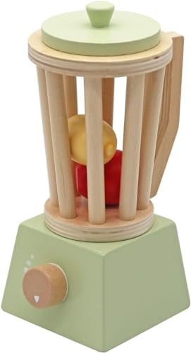 BLUEBRIT Wooden Kids Toys Play Set Juicer, Kitchen Blender, and Kitchen Accessories for Endless Role Play Fun Craftsmanship, Non-Toxic Paint, and Parent-Child Bonding Time (Food Blender)