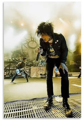 GHJOPAF Poster My Chemical, Romantik, Punk, Rock 'N' Roll, Leinwand, Gemälde, Wandkunst, Bild, Heimdekoration, Druck für Schlafzimmer, Wohnzimmer, 30 x 45 cm, ungerahmter Stil