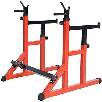 CCKUHN Verstellbarer Hantel-Kniebeugenständer, Langhantelständer, Ständer, Dip-Station, Hantelbank, Home-Gym
