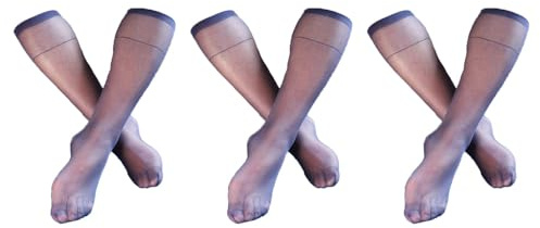 Calze al ginocchio da uomo, 3/6 paia, sottili, lunghe, in seta, traspiranti, traslucide, in nylon, morbide, ultra sottili