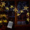 LED Lichterkette Sterne 9 Sterne Weihnachtsbeleuchtung Fenster Lichtervorhang Innen Lichterketten Vorhang Lichter Weihnachtsdeko für Fenster,Hochzeit,Balkon,Schlafzimmer (B)
