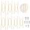 7pcs Support Mural pour Assiettes Deco, 15,24/20,32/25,4/30,48cm Support Mural en Acier pour Assiettes Crochets en Forme de W pour Assiettes Décoratives Arts Antiques